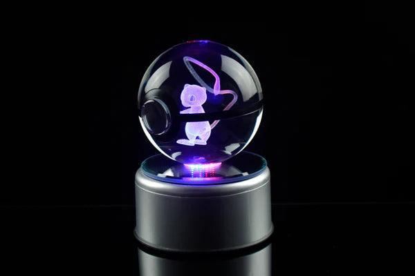 Pokéball Lumineuse Cristal Mew - Pokéled