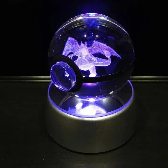 Pokéball Lumineuse Cristal Dracaufeu - Pokéled