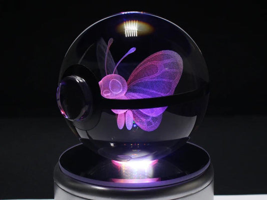 Pokéball Lumineuse Cristal Papilusion - Pokéled