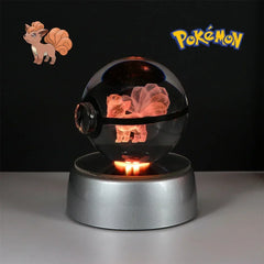 Vulpix Pokéball-Lampe, LED-Kristall - vignette 1