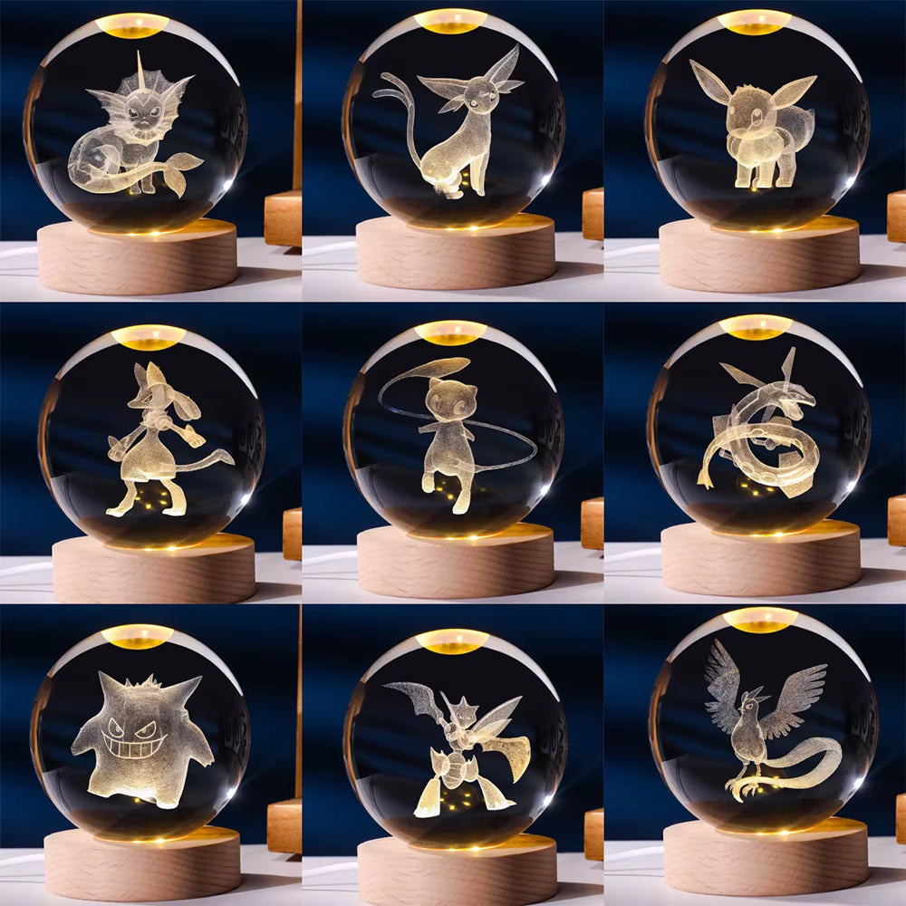 Pokéball Pokémon LED Bulbizarre - Socle en bois