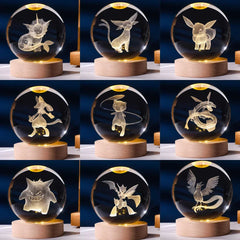 Pokéball Pokémon LED Lugia – Socle en bois - vignette 2